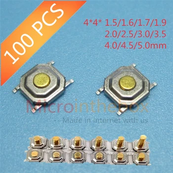 

Tact Switch 4*4*1.5 4x4x1.5 mini tact switch 4Pin SMD 5.2*5.2 for TWS bluetooth speaker keypad switch