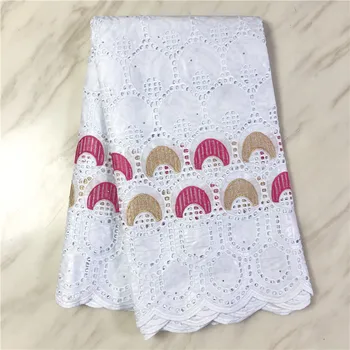 

African bazin riche fabric african lace fabric high quality 5yard swiss cotton dubai lace fabric for dress bazin brode