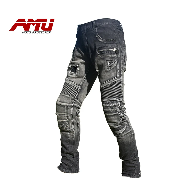

AMU CE Men Motorcycle Off-Road Moto Denim Jeans Trousers Motocross Racing ATV DIRT BIKER Jeans Casual Cowboys Pants