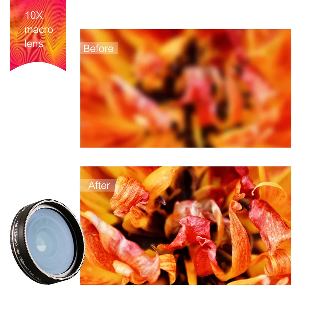 Kapkur phone lens 18X macro lens HD 4K lens for Huawei Series Smartphone with Kapkur customized pho