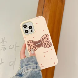 13 Pro Case Cute Kitty bowknot Silicone Cover for iPhone 12 Pro Max 11 7 8 Plus XR XS X SE 2020 13 Lovely leopard print Case