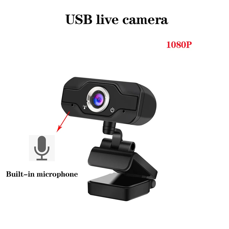 

USB HD 1080P Webcam Video Recording Camera For PC Desktop Laptop With Microphone Auto Focus Webcams For Live Skype Youtube