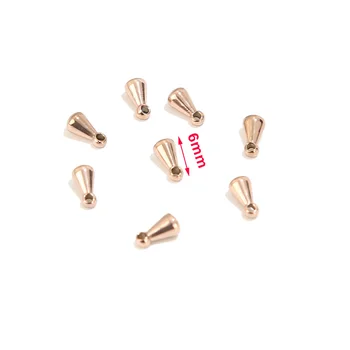 

Rose Gold tone Extender Chain Drops Stainless Steel End Piece Tear Drop Charms Water Drop Dangle End Beads Charm Connector