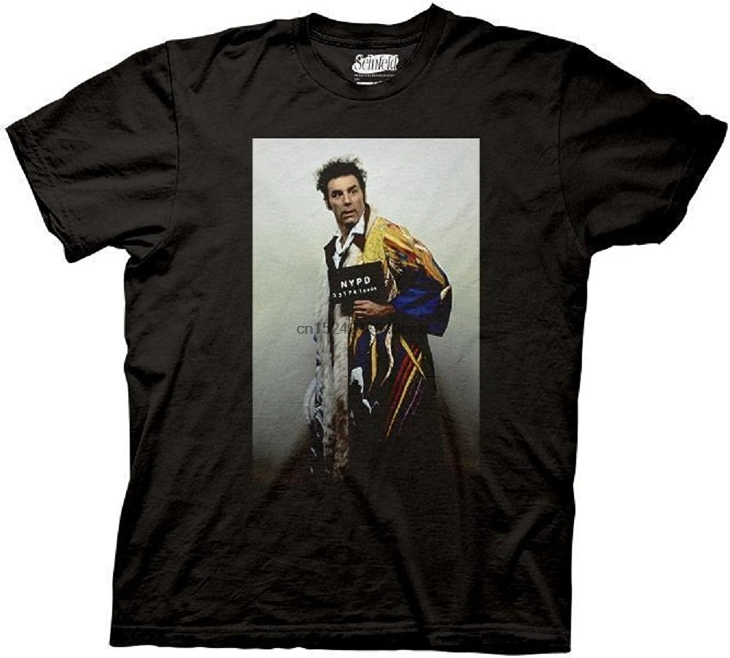 Черная футболка для взрослых Seinfeld Kramer as a Pimp | Мужская одежда