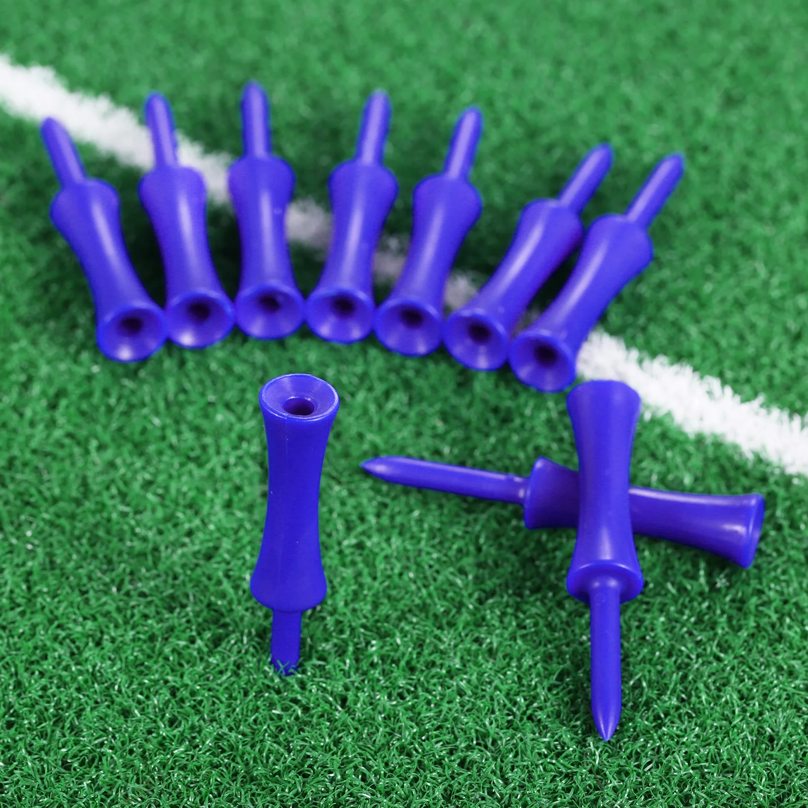 

100pcs/ Pack Plastic Step Down Golf Tees Graduated Castle Golf Tee Height Control 68mm Sports Club Golf Accessories Tees