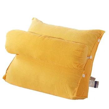 

Large Bedside Dual Comfort Cushion Office Chair Soild Color Triangle Sofa Cushion Backrest Pillow for Bed Tatami Soft Gift FK265