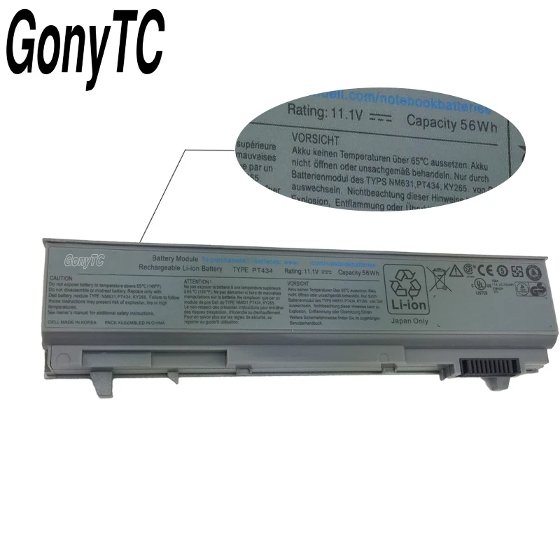 GONYTC PT434 ноутбук Батарея для DELL Latitude E6410 E6510 E6400 E6500 M2400 M4400 M6400 W1193 KY477 U844G