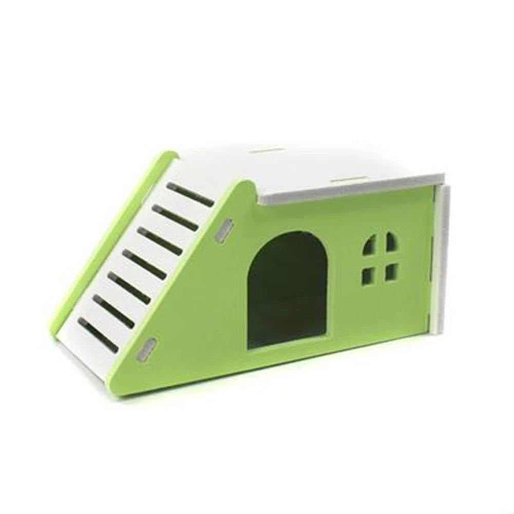 

Pet Hamster House Exquisite Wooden Bed Cage pet Nest with ladder Hedgehog Guinea Pig chinchillas Castle Viewing Deck Toys
