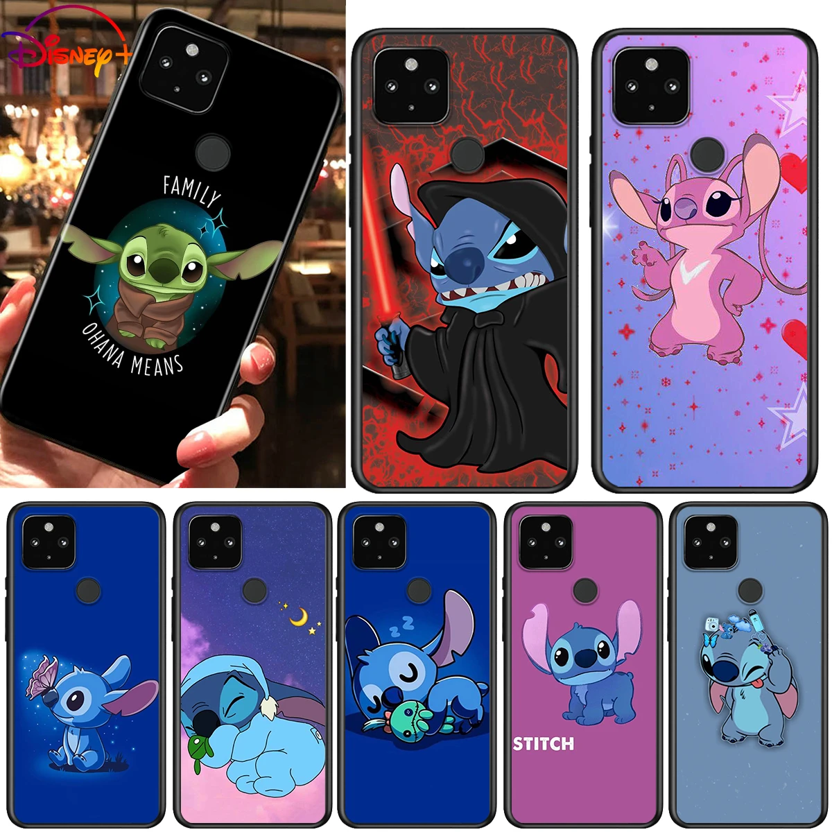 Disney Stitch Art Shockproof Cover For Google Pixel 5 5a 4 4a Xl 5g Black Phone Case Shell Soft Fundas Coque Capa Mobile Phone Cases Covers Aliexpress