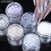 LOVCARRIE Acrylic Powder Professional Nail System Dust Gold Silver Purple Mix Glitter Acrylics Powder 10ML Nail Extension Design 1