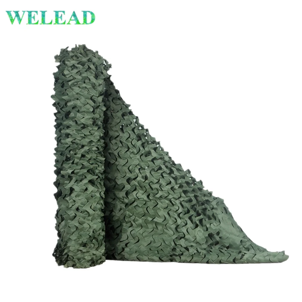 

WELEAD 2M Army Green Military Camouflage Nets for Garden Boys Room Decoration Army Party Awning Terrace Gazebo Car Cover Birding
