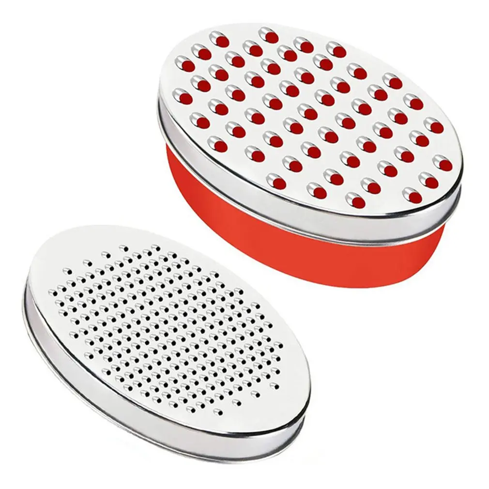 

Cheese Grater Lemon Zester with Food Storage Container and Lid Grinder for Ginger & Vegetables Double-sided grater