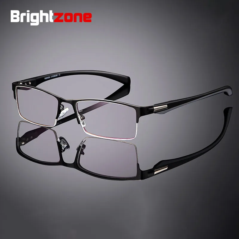 

Business Men Full Half Rim Metal Alloy Tr90 Legs Strong Hinge Prescription Eyeglasses Spectacle Eye Glasses Frame Myopia 54-56mm