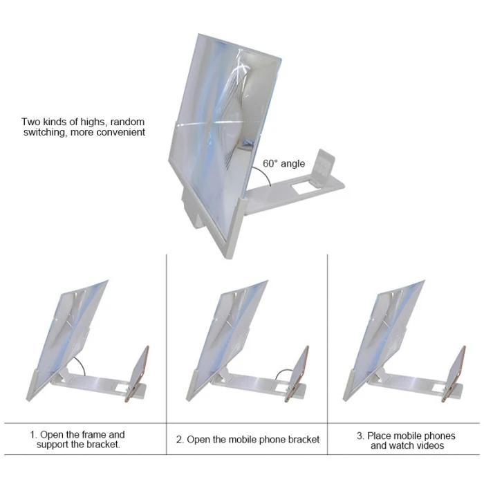 3D увеличитель для экрана телефона 14 дюймов держатель для мобильного телефона стереоскопический усилительный Настольный складной держатель для планшета Dropship