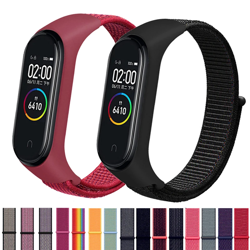 

Sport loop Strap for Xiaomi Mi band 4 3 Strap Nylon Wristband Mi band 4 3 Bracelet replaceable correa Xiaomi mi band 4 3 strap