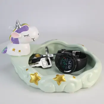 

Nordic Ceramic Animal Key Remote Control Storage Box Porch Decoration Living Room Table Multifunctional Debris Storage Container