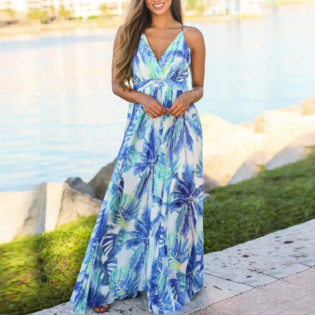 floral print pleated backless slip maxi dress