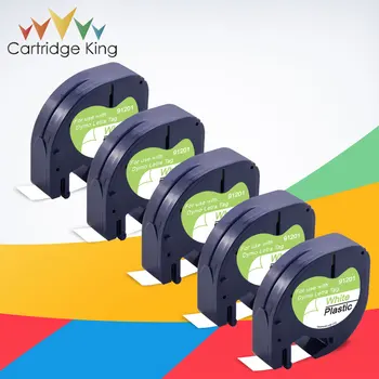 

5PK Compatible for DYMO LT Tapes 91201 91221 91331 12mm For Dymo 91331 91221 T-100H LT-100T Plus QX50 XM XR 2000 Label Printer