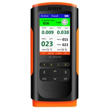 Detector de qualidade do ar pm2.5 pm10 pm1.0 detectores monitor de qualidade do ar detector de gás portátil testador para casa carro e escritório