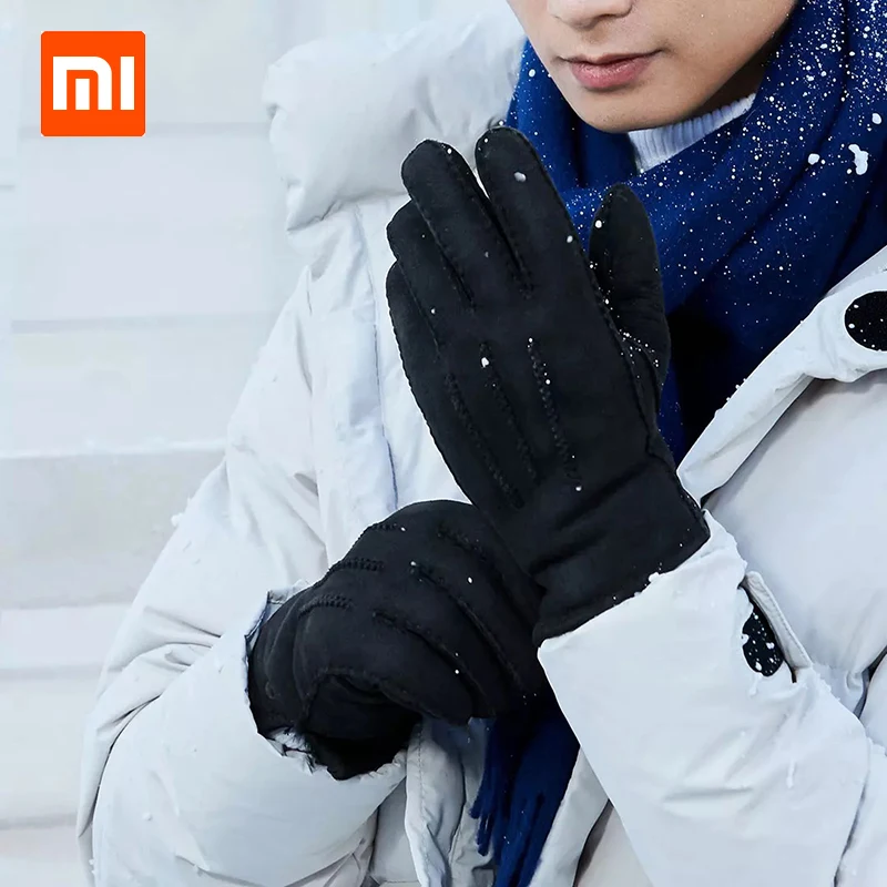 Теплые перчатки из овчины Xiaomi Mijia Qimian (серия AllNature) для мужчин и женщин мех