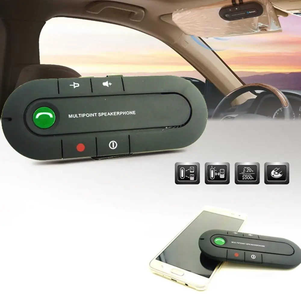 BT501 USB B-T Handsfree автомобильный комплект беспроводной динамик телефон MP3 музыкальный плеер Солнцезащитный козырек клип динамик телефон Hands-Free