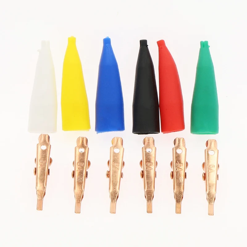 5A 28MM Alligator Clip Flat No Tooth Pure Copper Test Alligator Clip Flat Probe Conductive