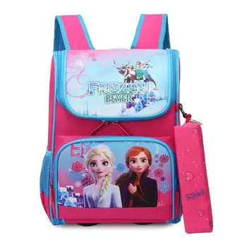

Disney Children School Bag for Girls Cartoon Frozen Kids Backpacks Orthopedic Backpack School Bags with pencil bag