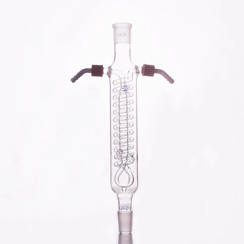 Snake reflux condenser,E.L. 200mm/300mm/400mm/500mm,24/29,Removable