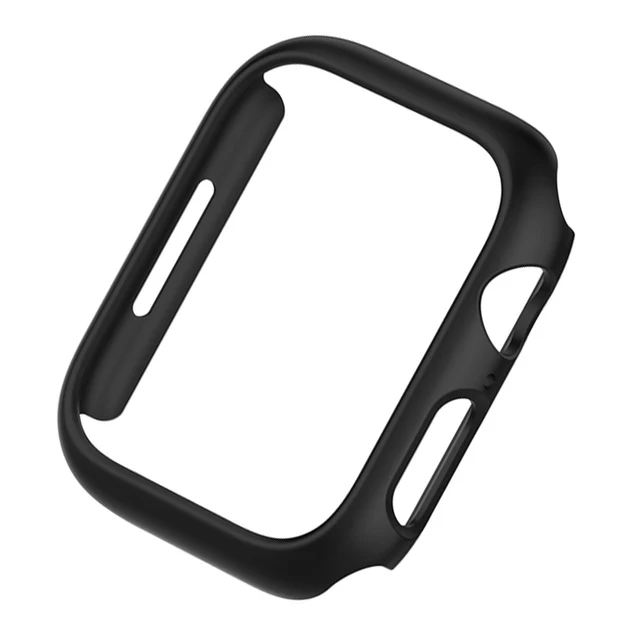 Case for Apple Watch Case Series 7 41mm 45mm iWatch Bumper Edge Case PC Shockproof Protective Cover Frame for iWatch 7 654 321 Black