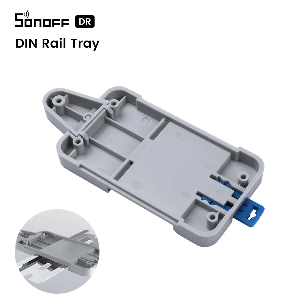 Itead SONOFF DR Din Rail Tray Adjustable Mounted Rail Case Holder Mounted Adjustable For SONOFF Basic RF Dual PowR2 TH10 TH16 2