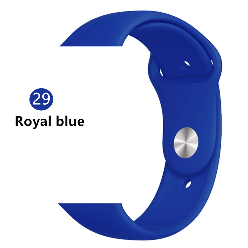 Ремешок для apple watch 5 band pulseira apple watch 4 5 3 band 44 мм/40 мм iwatch band 4 42 мм 38 мм correa браслет аксессуары для часов - Цвет ремешка: royal blue 29