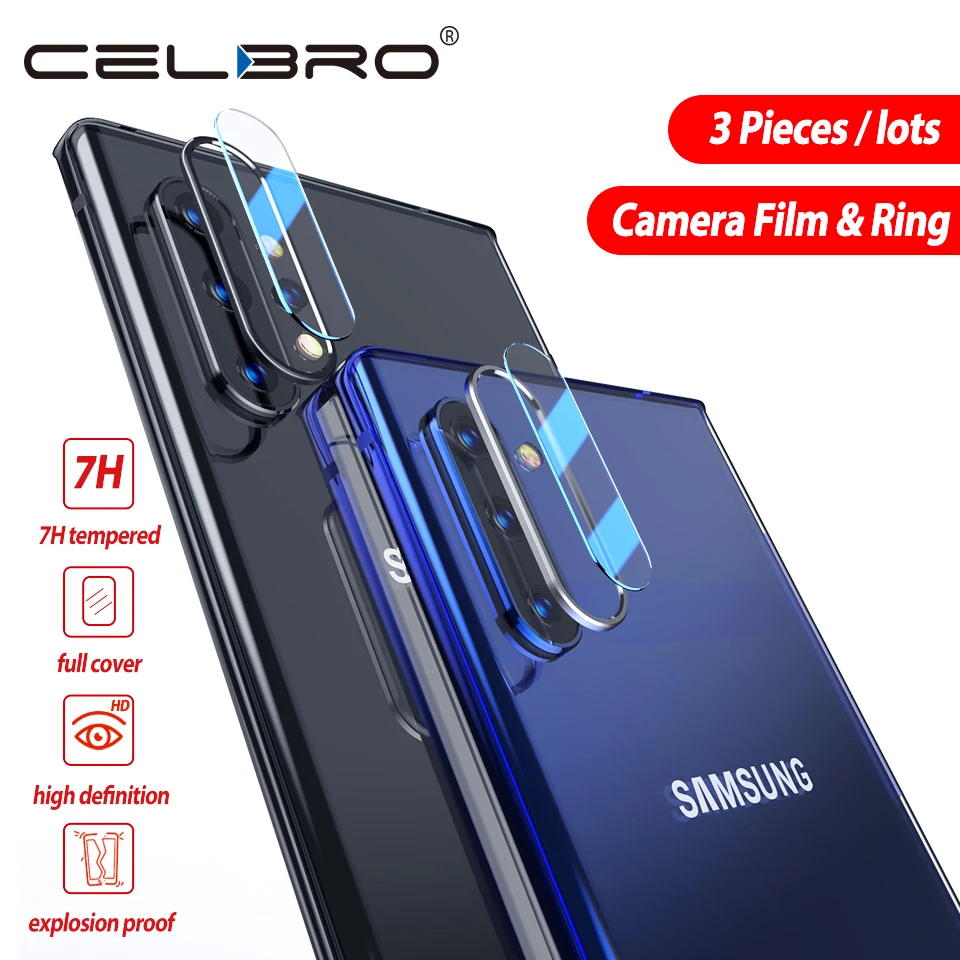 Metal Rear Camera Lens Protective Ring For Samsung Galaxy Note 10 S10 Plus Pro Tempered Glass Film 10+ Screen Protector | Мобильные
