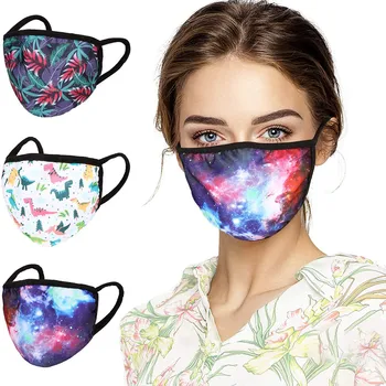 

Fashion Mask Mascarillas 3 Packs Of Reusable Unisex Printed Space Sky Cotton Face Masks Masque Masks Mondmasker Wasbaar