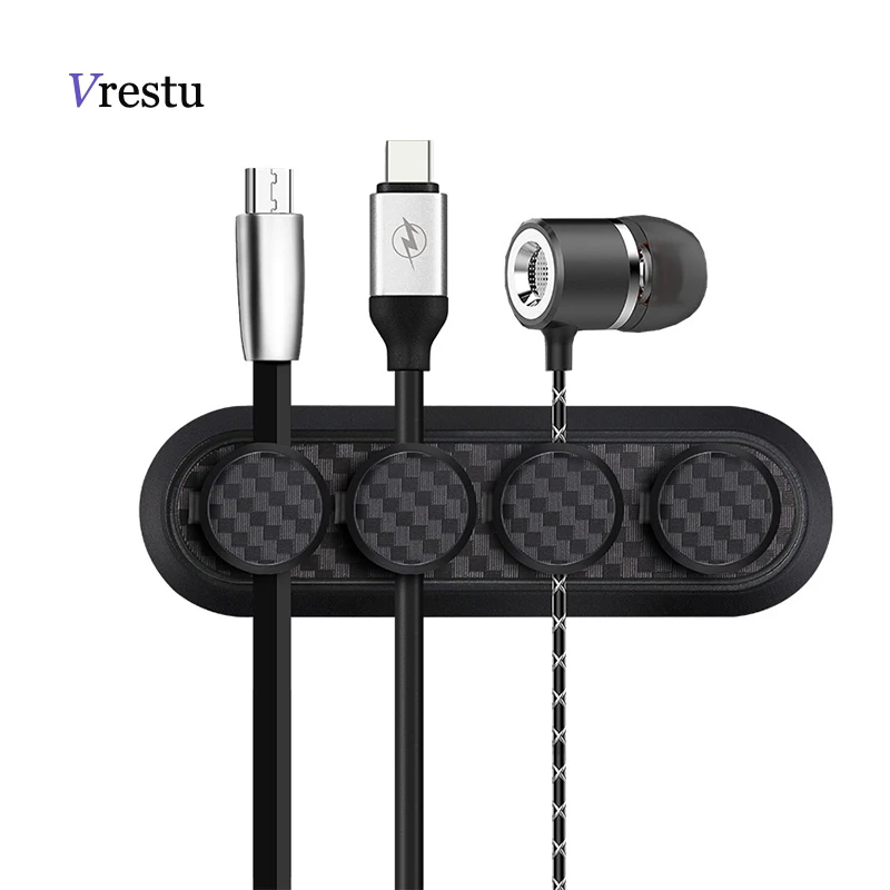 

Magnetic Cable Organizer Magnet Cable Portable Storage Box Winder Flexible Cord Home Tidy Management Clip Data Line Cable Holder