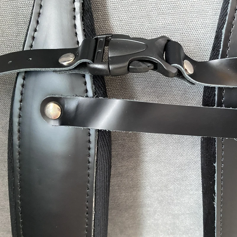 Accordion Leather Strap High-Grade Atmosphere Ltalian Configuration First Layer Leather Fashionable Durable Horizontal Strap accordion shoulder strap