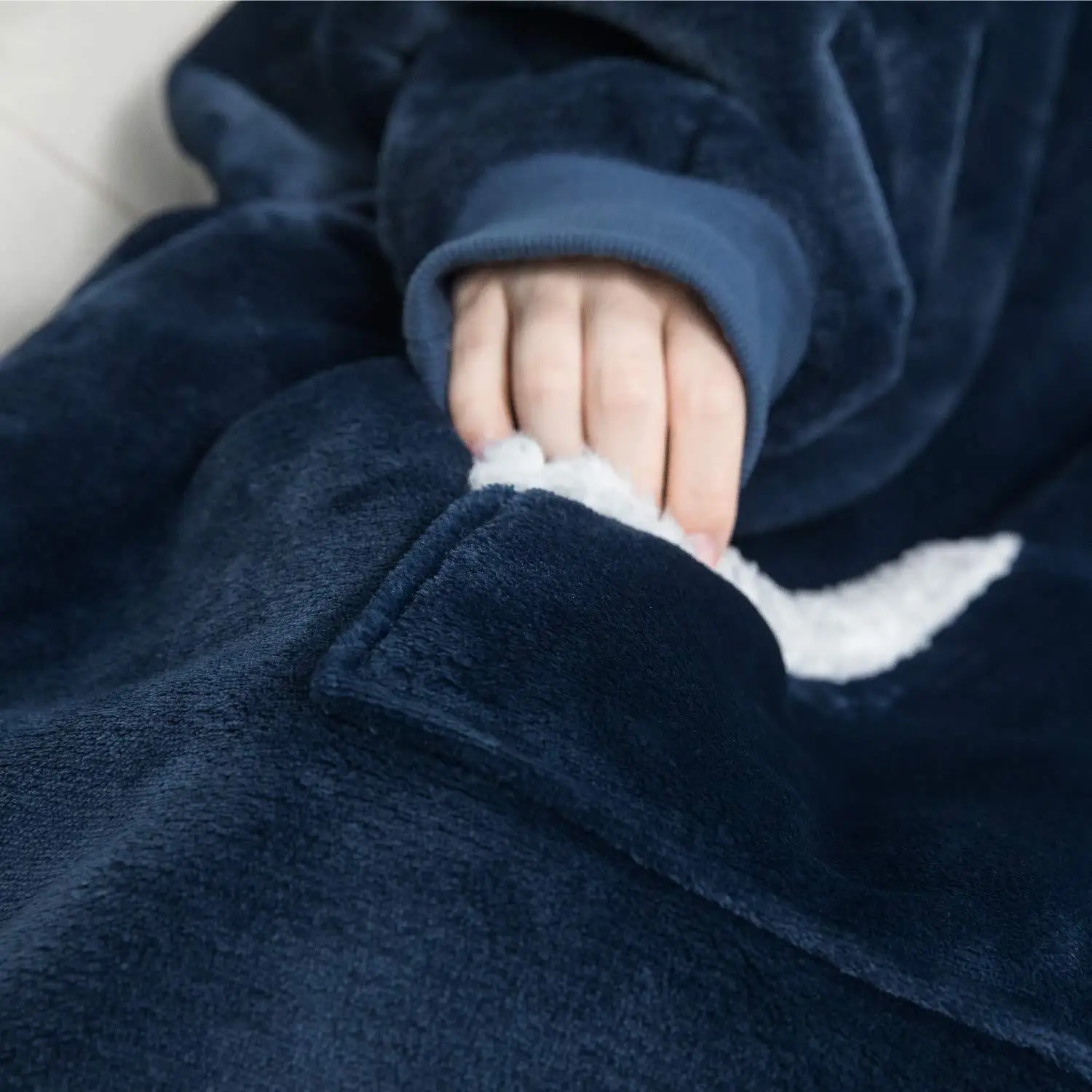 Sherpa Oversized Hoodies Women Wearable Blanket