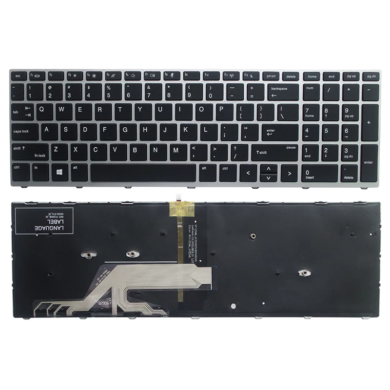 Teclado Retroiluminado do Portátil dos Eua hp Probook 450 g5 455 g5 470 g5 650 g4 650 g5 Teclado Inglês Novo - Imagem 4