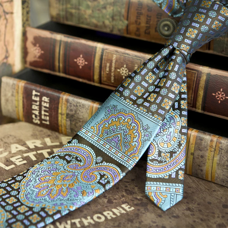 Multicolor Paisley Pattern Floral Stripes Checked Patchwork Mens Ties Necktie 100% Silk Vintage neck tie