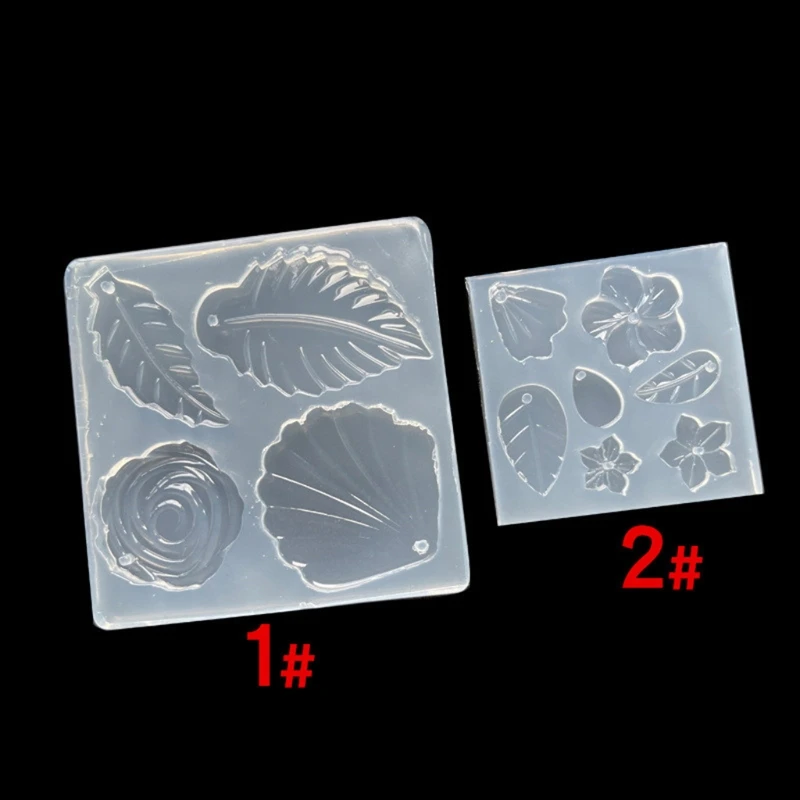 Moules En Silicone Pour Boucles D'oreilles En Résine - Forme Fleur Avec Trou - Idéal Création Bijoux DIY - 3