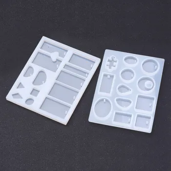 

DIY Silicone Pendant Molds Resin Casting Moulds DIY Tool For UV Resin Epoxy Resin Jewelry Making Mixed Geometric Shapes