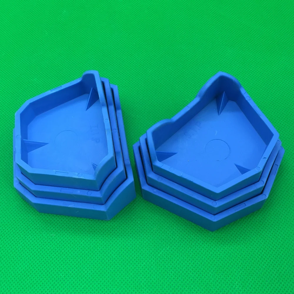 6Pcs/set 3 Sizes Dental Model Base Set Dental Mold Plaster Base Denture ...