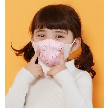 

10pcs Print Kids Mouth Masks Anti Dust Print Cartoon Breathable Protection Outdoor Masks For Children