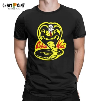 

Men's T-Shirt Cobra Kai The Karate Kid Awesome Tees Snake Karate Dojo Anime T Shirt Crewneck Clothes Birthday Present