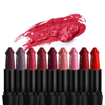 

Fashion Lips Makeup Lipstick Mushroom Long Lasting Moisture Cosmetic Lipstick red Lip matte lipstick waterproof