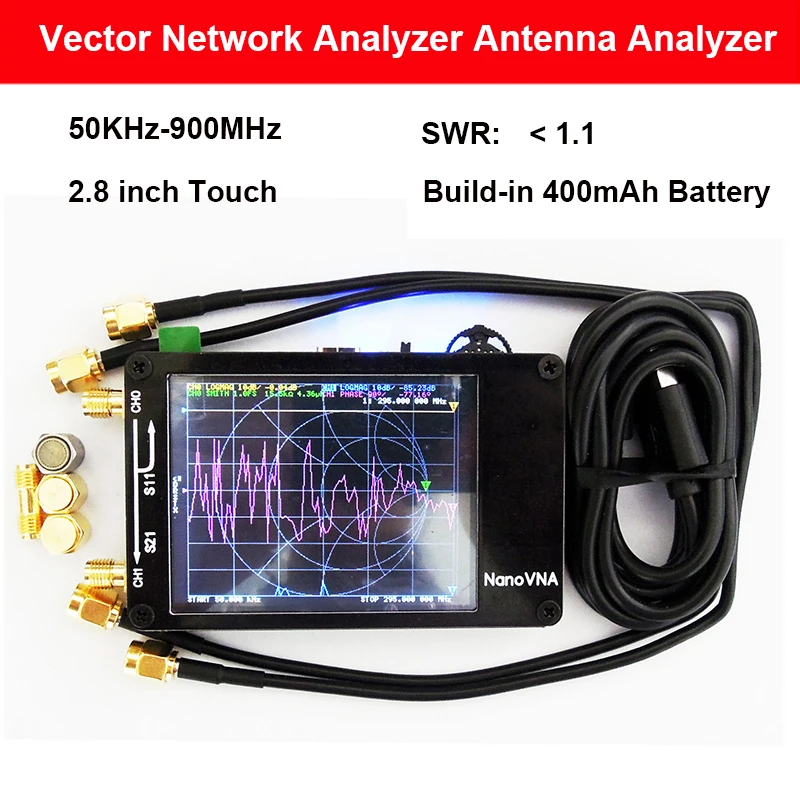 Векторный анализатор сети NanoVNA 2 8 дюйма 50 кГц 900 МГц MF HF VHF UHF| |