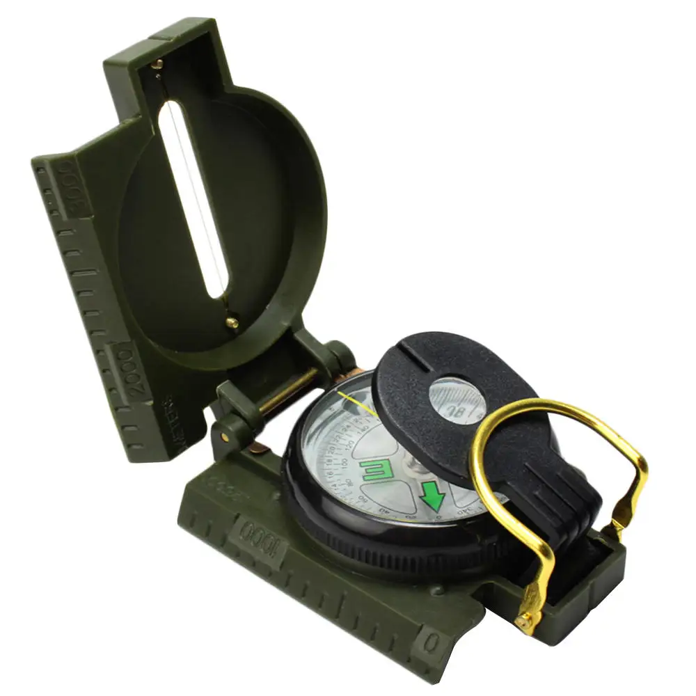 Портативный армейский компас зеленый складной объектив металлический военный