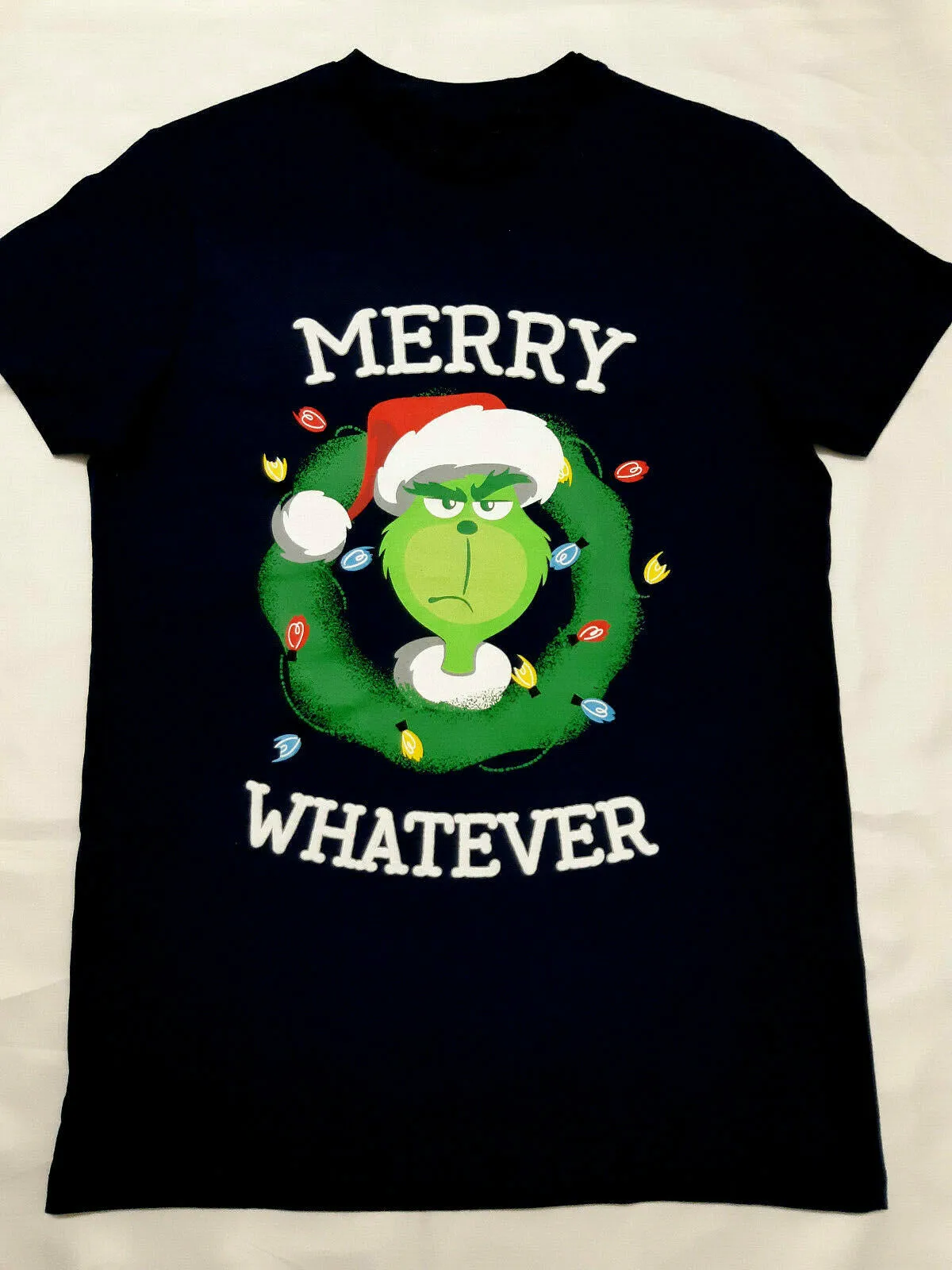 Рождественская женская футболка GRINCH 'MERRY WHATEVER'