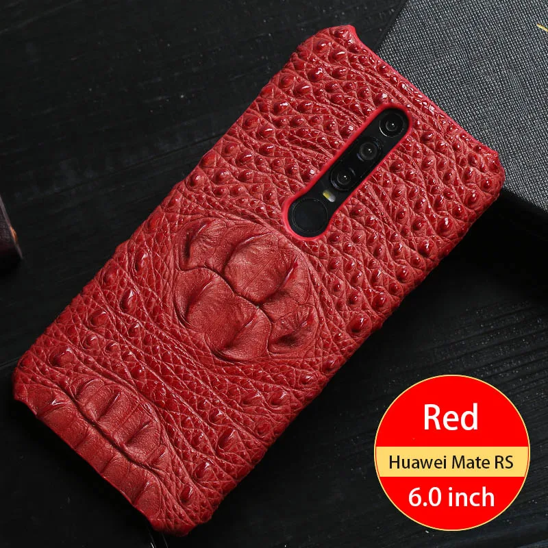 Red Чехол для телефона чехол для Huawei P10 P20 P30 Lite mate 9 10 20 lite Pro с текстурой головы крокодила чехол для Honor 8X9 10 V20 P Smart Case - Цвет: Red