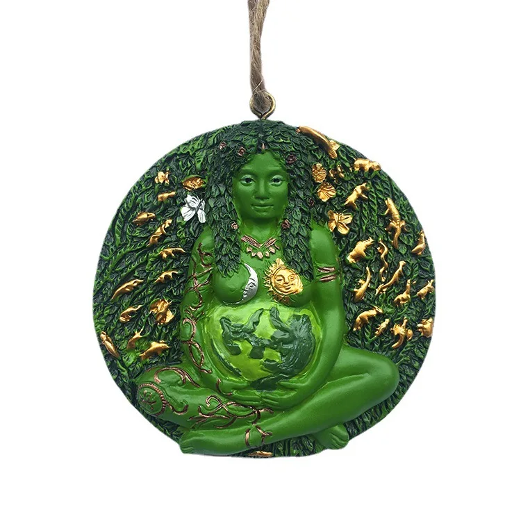 Mother Earth Statue Tag Mother Figurine Home Decor Pendant Room Hanging 