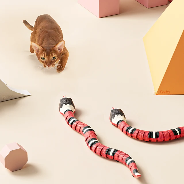 Smart Sensing Snake Cat Toys Electric Interactive Toys For Cats USB Charging Cat Accessories For Pet Dogs Game Play Toy 5